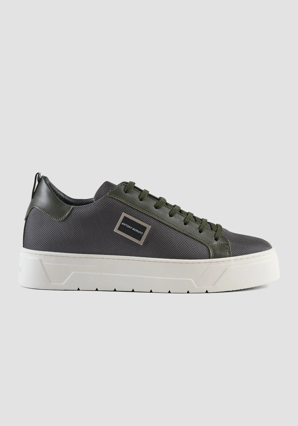 SNEAKER METAL « BOLD » EN NYLON ET CUIR