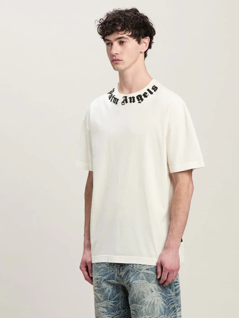 Neck logo T-shirt white