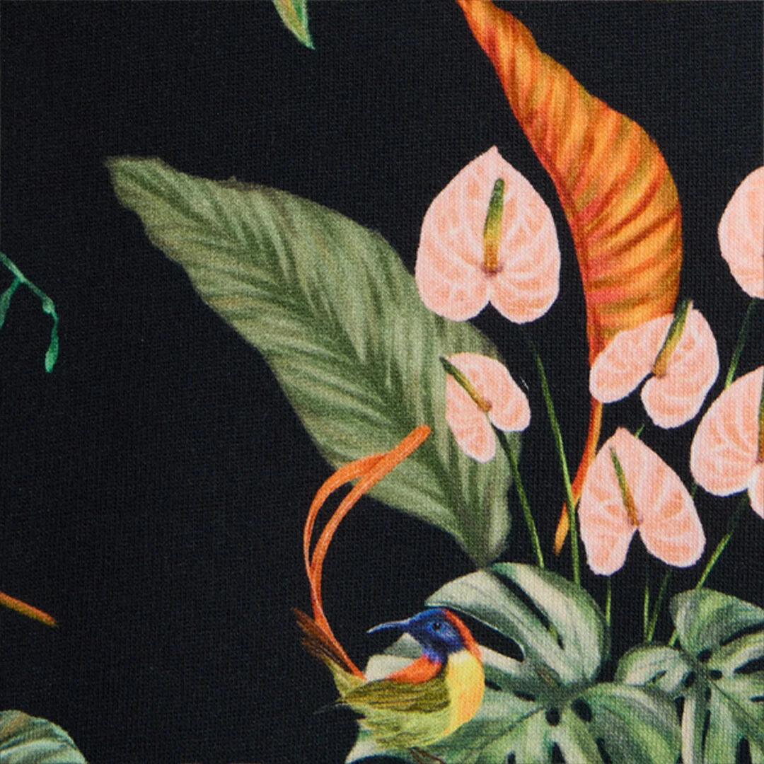 Sweat à capuche fleuri