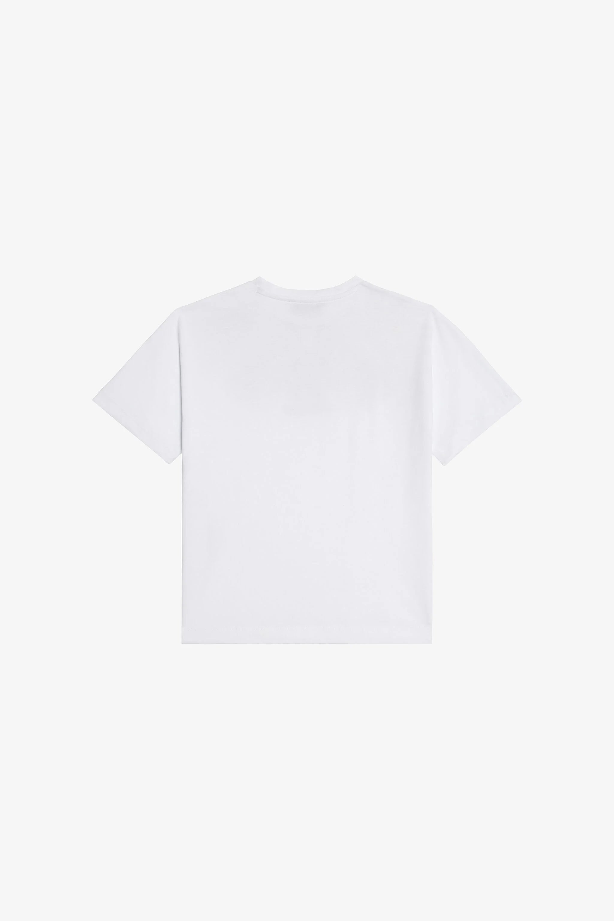 T-shirt blanc optique avec imprimé feuilles et logo