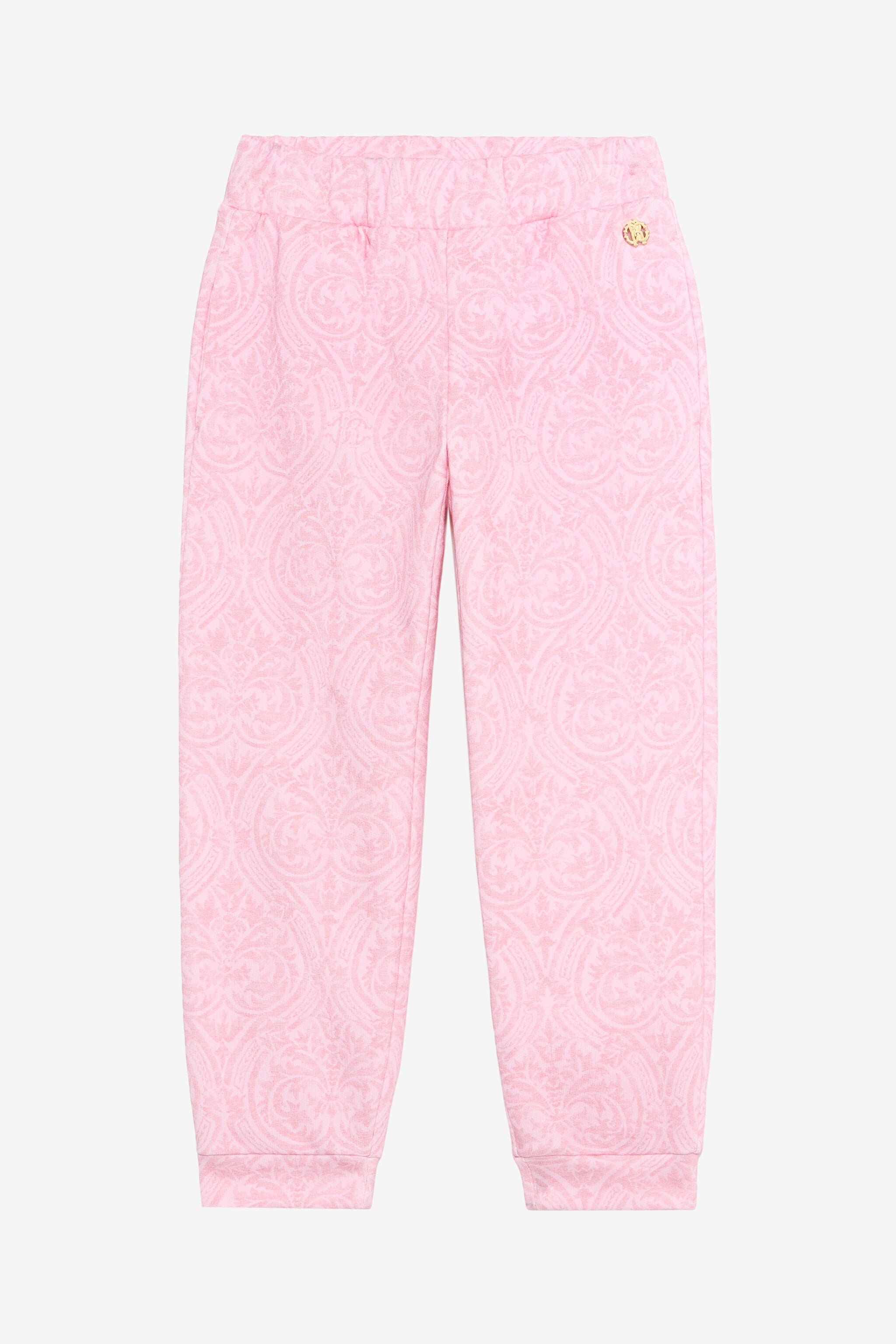 Pantalon jacquard rose