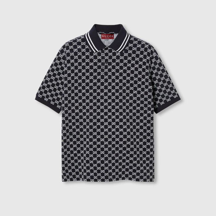 Polo GG en jacquard de piqué de coton