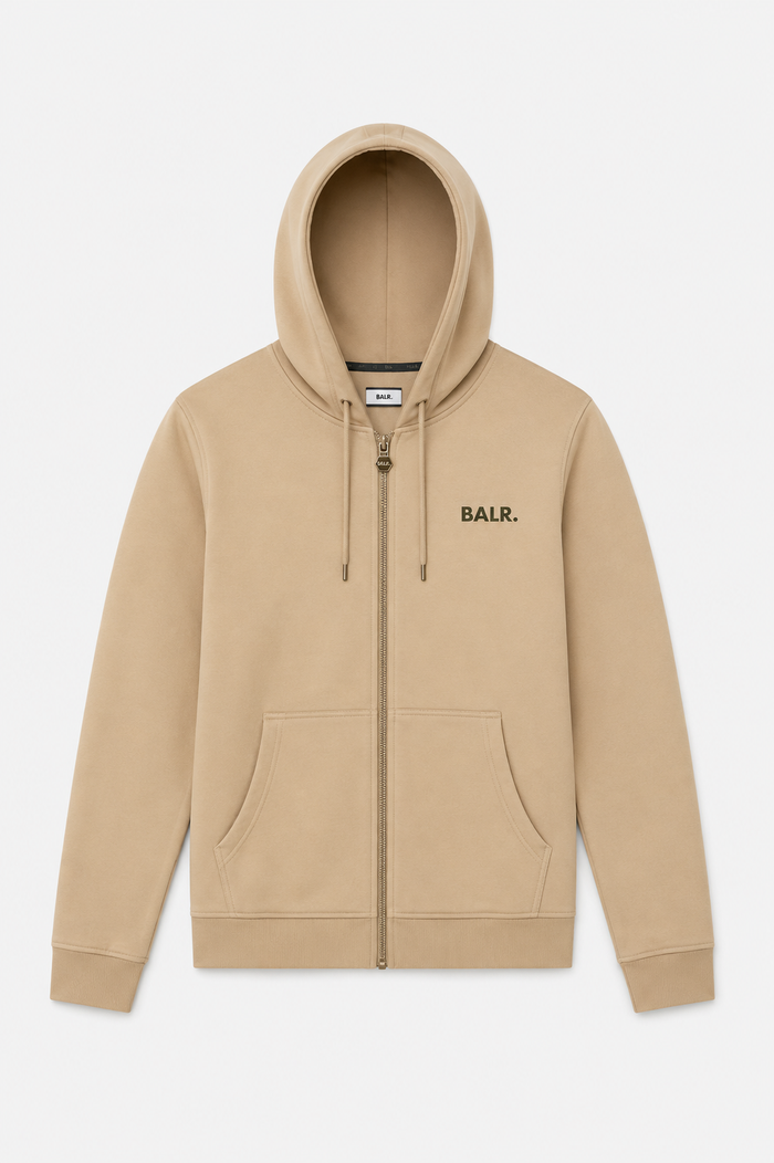 B-series regular fit zip through hoodie