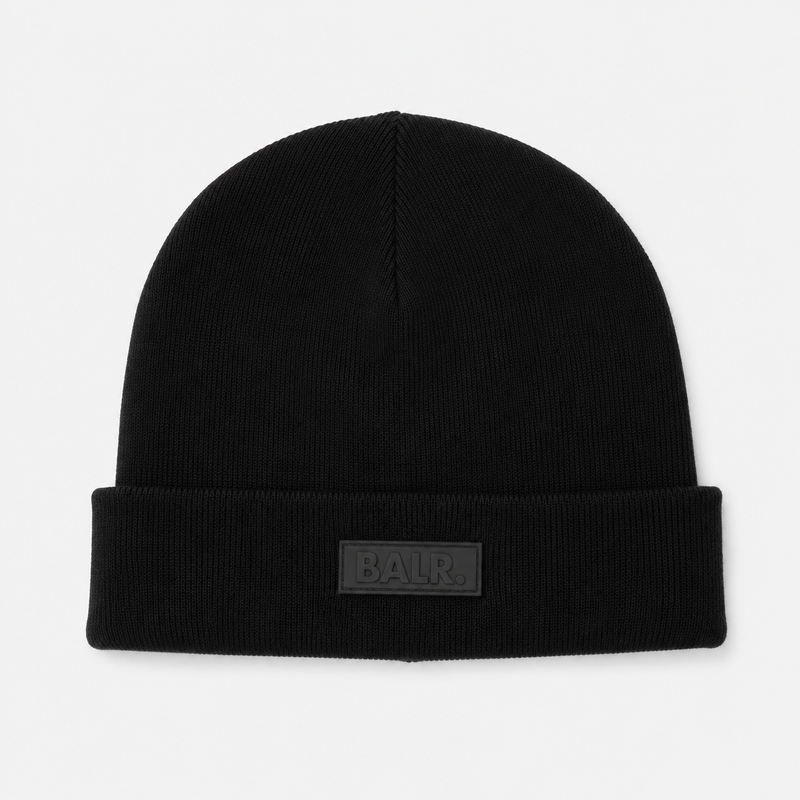 Ash rib beanie jet black