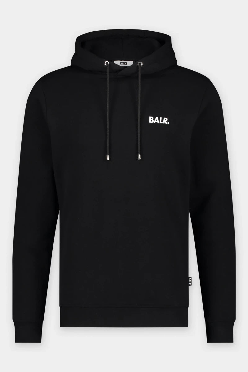 Brand straight small logo hoodie