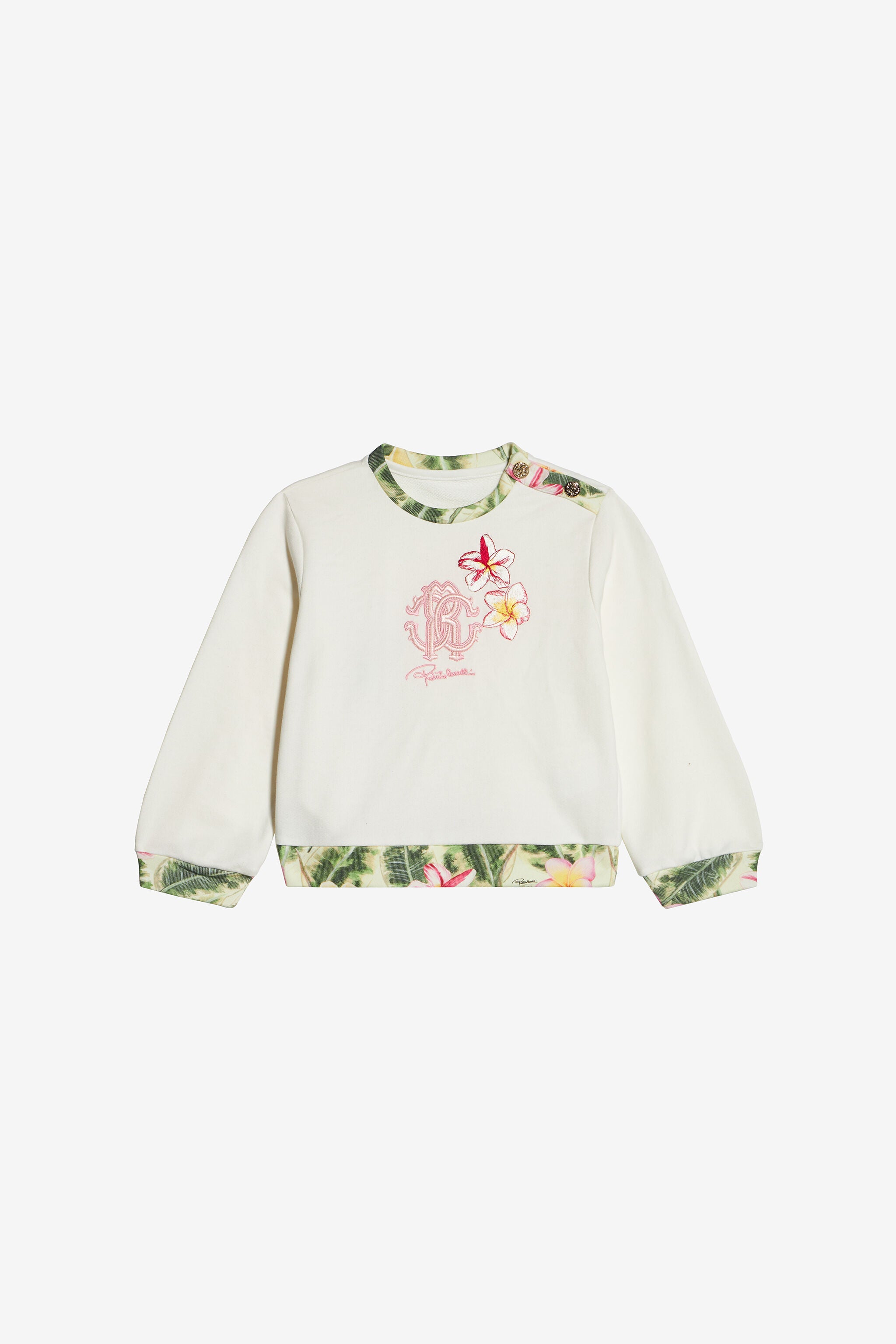 Sweat-Shirt Avec Fleurs Et Monogramme RC Brodés