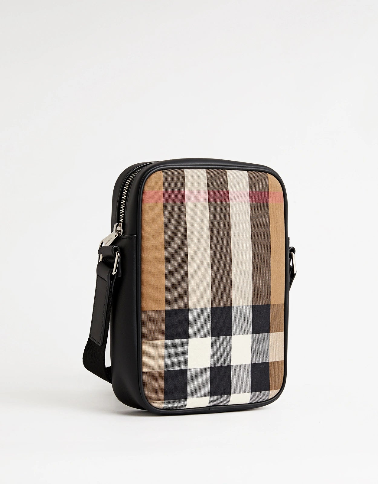 Sac bandoulière Paddy à carreaux IP marron taupe