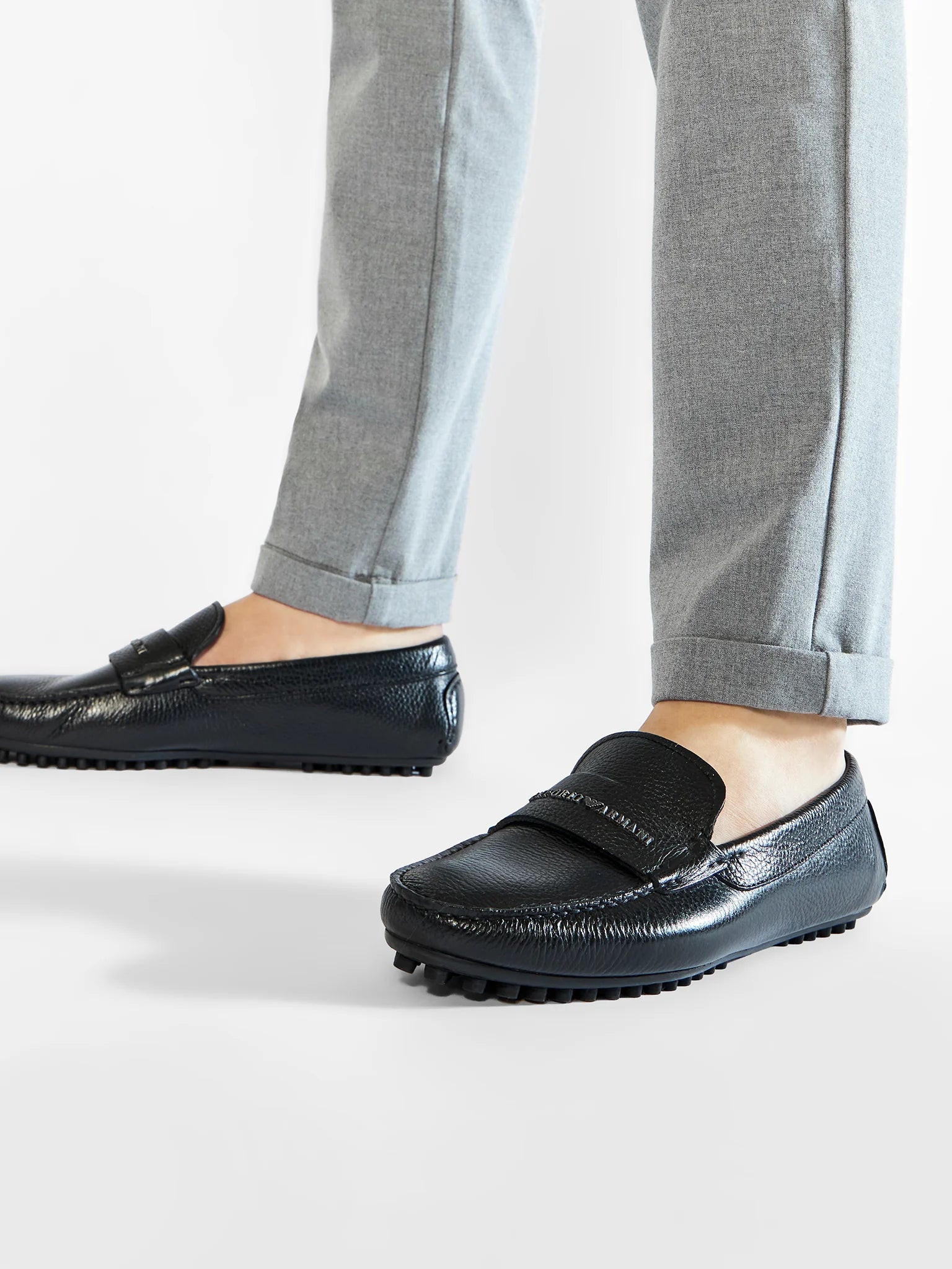 Mocassin emporio armani en cuir